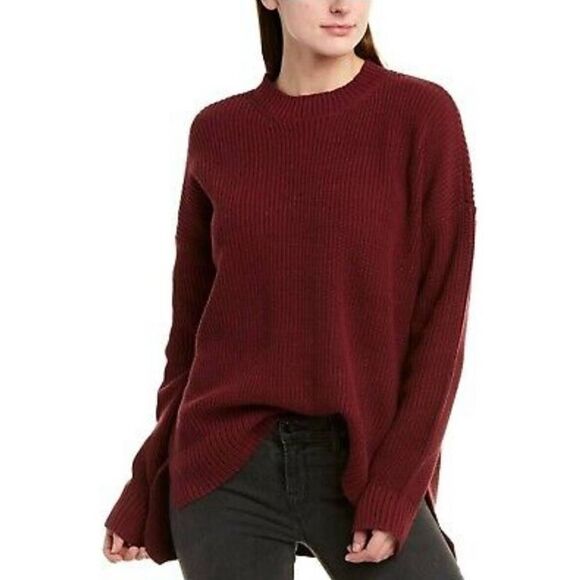 NWOT BCBGMAXAZRIA Womens Purple Oversized Crewneck Pullover Sweater Size Medium - Picture 1 of 12